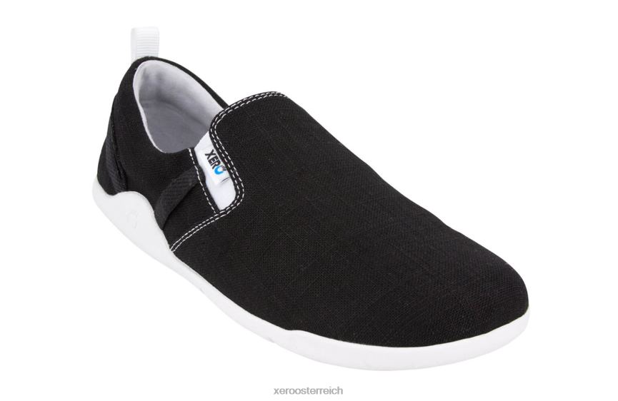 Schwarz Xero Shoes Aptos – der lässige Slip-On aus Hanf-Canvas – Damen J2Z24162