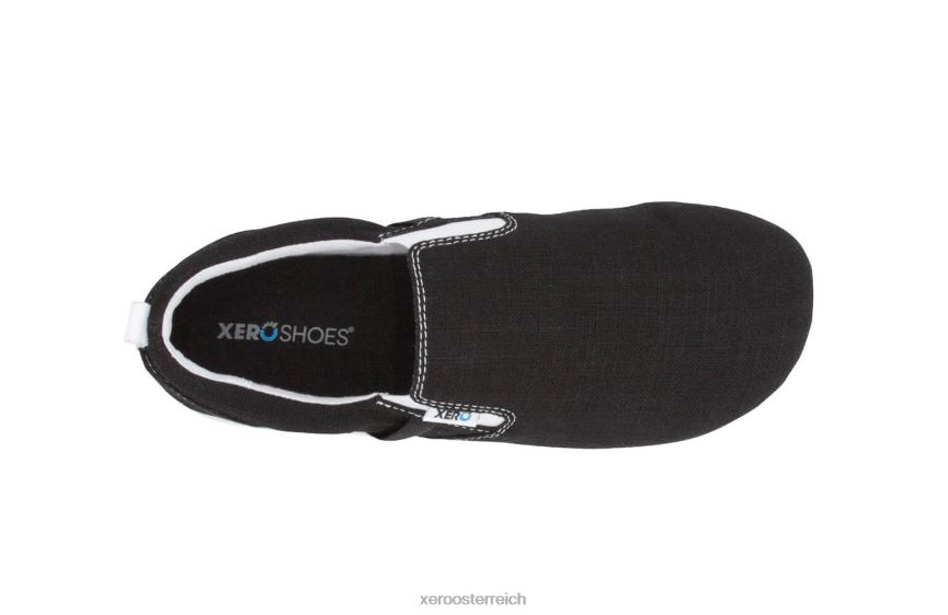 Schwarz Xero Shoes Aptos – der lässige Slip-On aus Hanf-Canvas – Damen J2Z24162