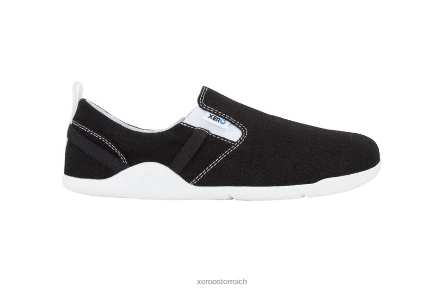 Schwarz Xero Shoes Aptos – der lässige Slip-On aus Hanf-Canvas – Damen J2Z24162