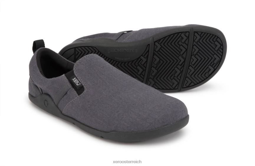 Asphalt Xero Shoes Aptos – der lässige Slip-On aus Hanf-Canvas – Herren J2Z2460