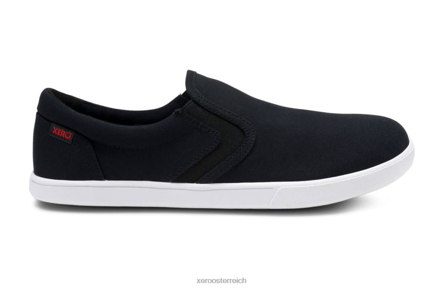 Schwarz Xero Shoes Dillon Canvas Slip-on – kultiger, flacher Sneaker J2Z242
