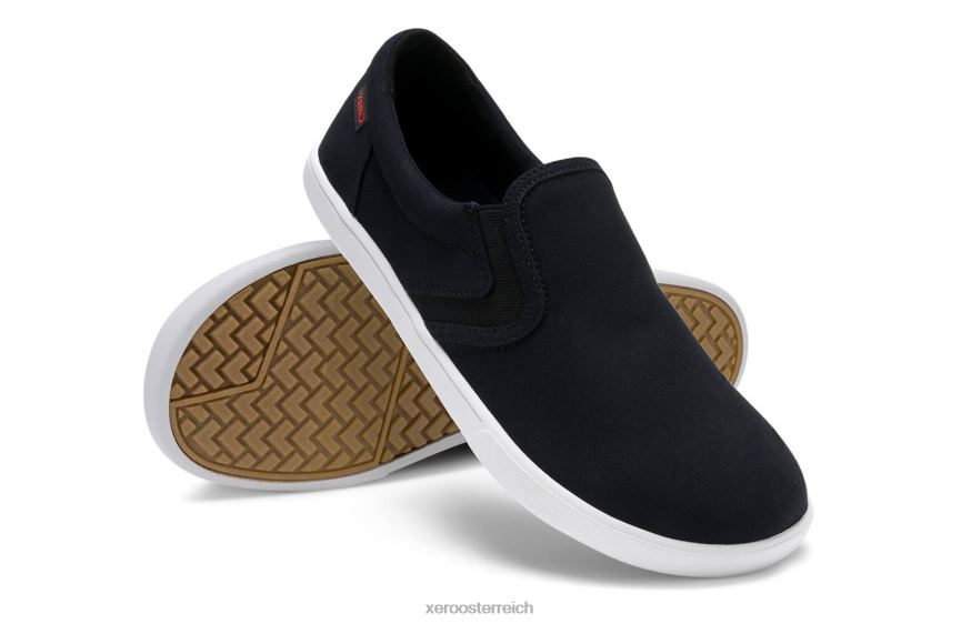 Schwarz Xero Shoes Dillon Canvas Slip-on – kultiger, flacher Sneaker J2Z242