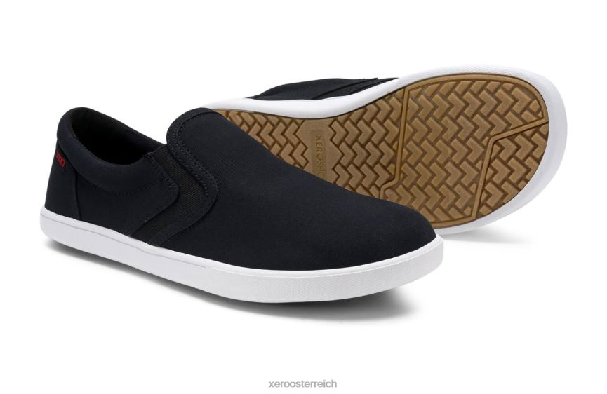 Schwarz Xero Shoes Dillon Canvas Slip-on – kultiger, flacher Sneaker J2Z242