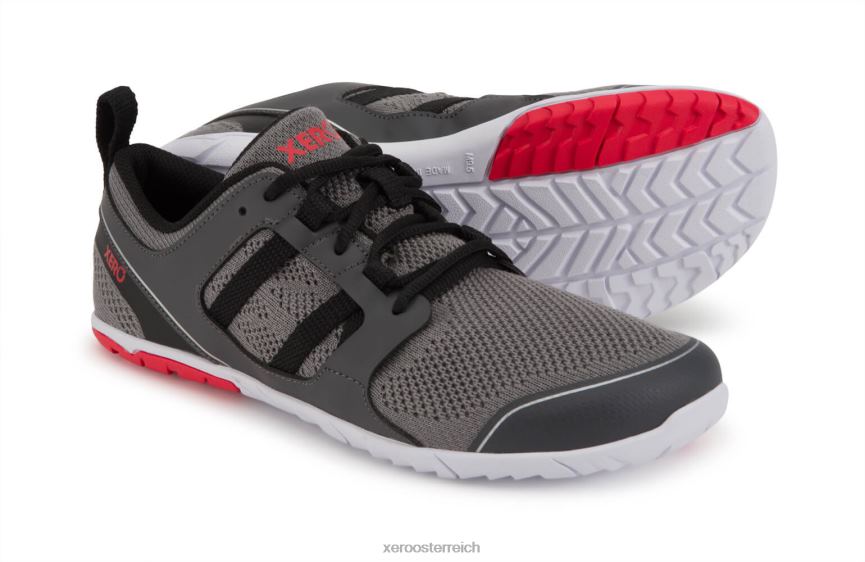 dunkelgrau / rot Xero Shoes zelen – Ihr umweltfreundlicher Roadrunner J2Z2441