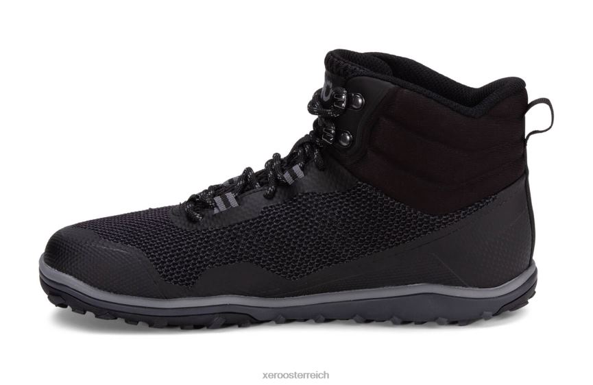 Schwarz Xero Shoes Scrambler Mid – ultraleichter Wanderstiefel mit Michelin Fiberlite-Sohle J2Z2496