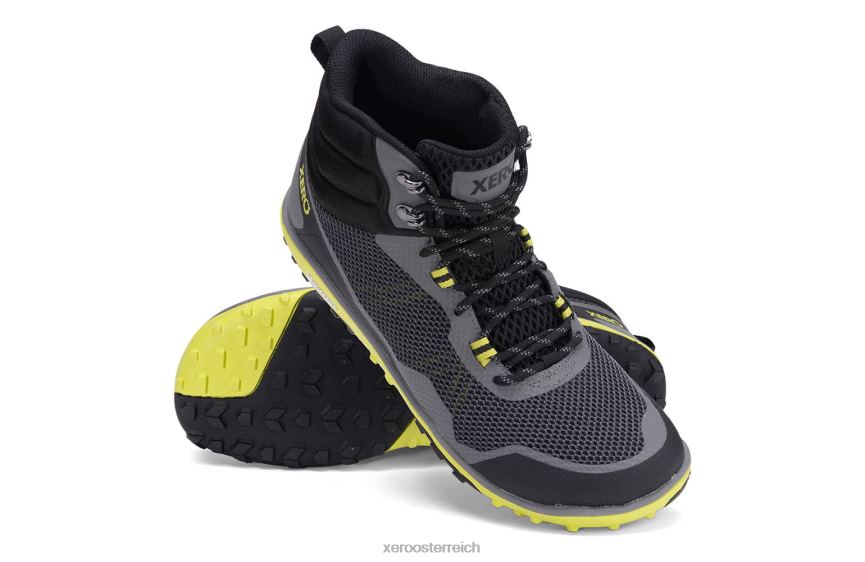 Stahlgrau / Schwefel Xero Shoes Scrambler Mid – ultraleichter Wanderstiefel mit Michelin Fiberlite-Sohle J2Z2495
