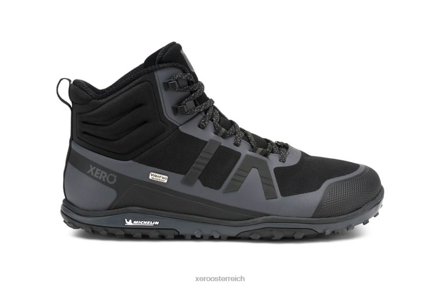 schwarz / asphalt Xero Shoes Scrambler Mid II WP – ultraleichter, wasserdichter Wanderschuh J2Z2492