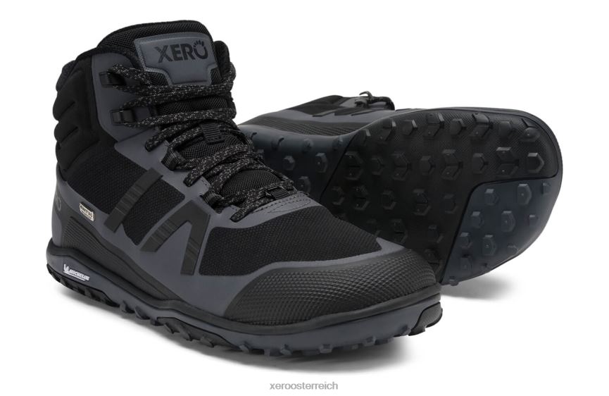 schwarz / asphalt Xero Shoes Scrambler Mid II WP – ultraleichter, wasserdichter Wanderschuh J2Z2492