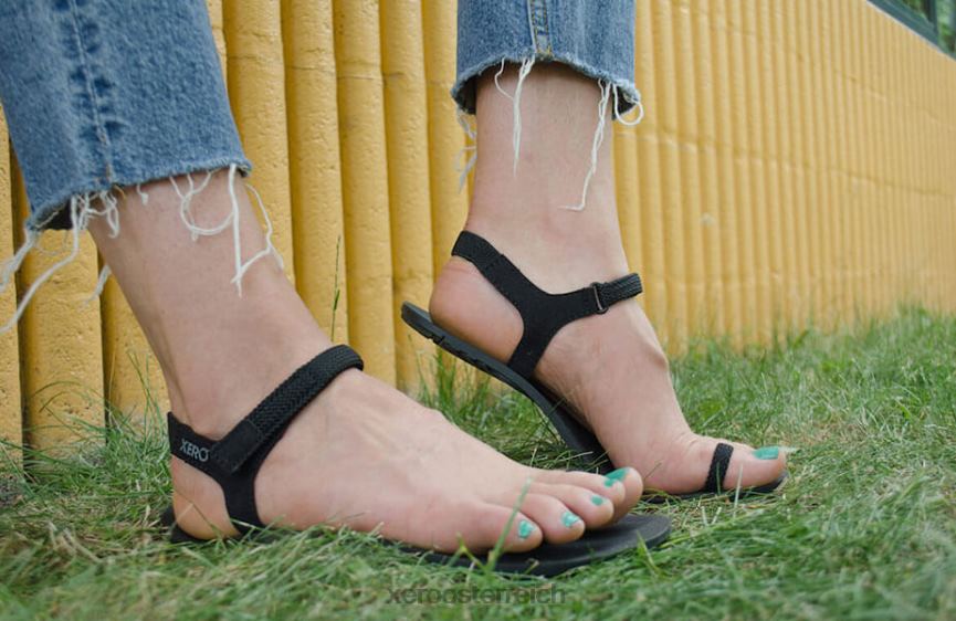 Schwarz Xero Shoes Jessie – Freizeitsandale für Damen J2Z24281