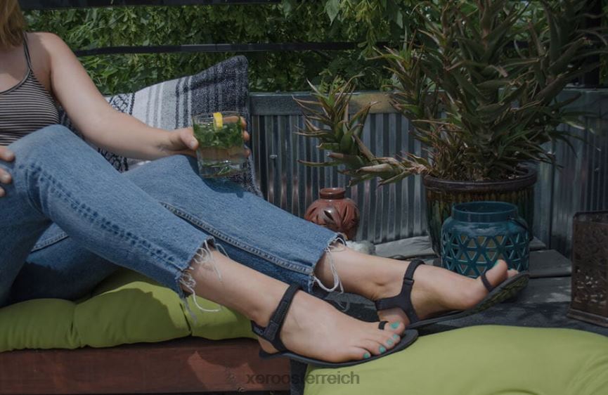 Schwarz Xero Shoes Jessie – Freizeitsandale für Damen J2Z24281